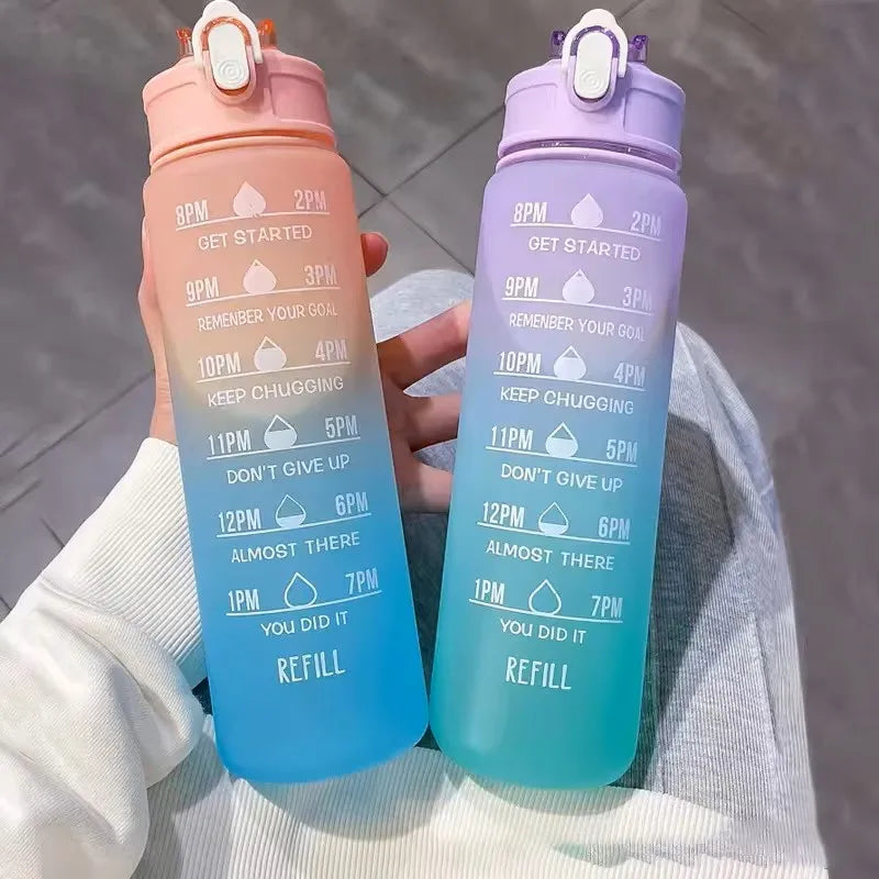 Botella Deportiva de 700 ml con Sorbete y Marcador de Medidas | Diseño Degradado Frosted