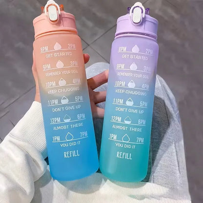 Botella Deportiva de 700 ml con Sorbete y Marcador de Medidas | Diseño Degradado Frosted