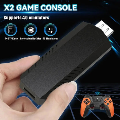 Consola Game Stick X2Pro 4K HD – 40K/50K Juegos Retro, 64G/128G, Compatible con PSP