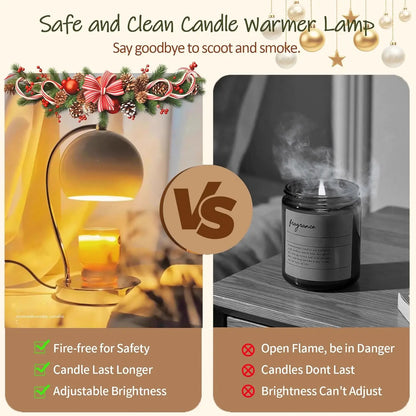 Calentador de Velas Moderno con Base Ancha – Timer, Regulador y Decoración para el Hogar