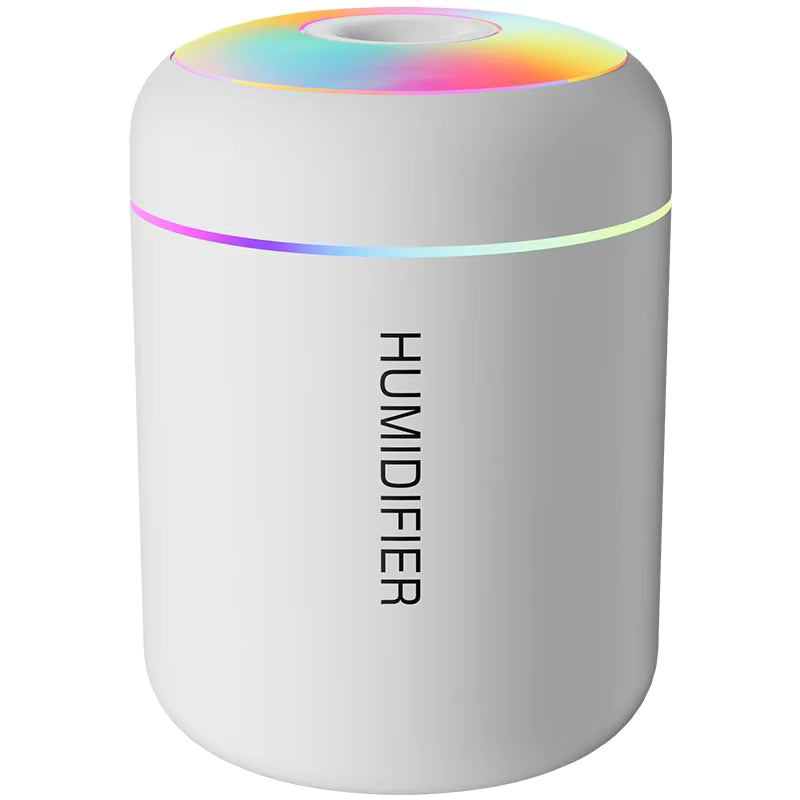 Humidificador de Aire Mini de 180 ml USB Eléctrico – Difusor de Aromas y Aceites Esenciales, Purificador de Aire con Niebla Aromática y Luz LED para Auto, Hogar y Dormitorio.