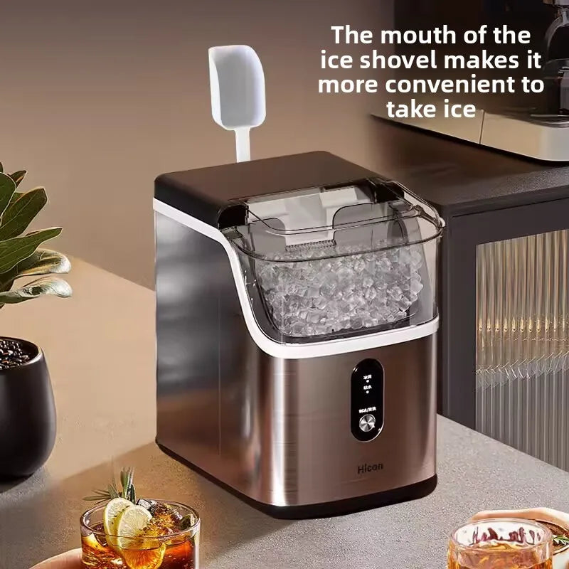 Máquina de Hielo Portátil para Mesada – Hielo en 9 Minutos, Autolimpiante para Cocina y Hogar