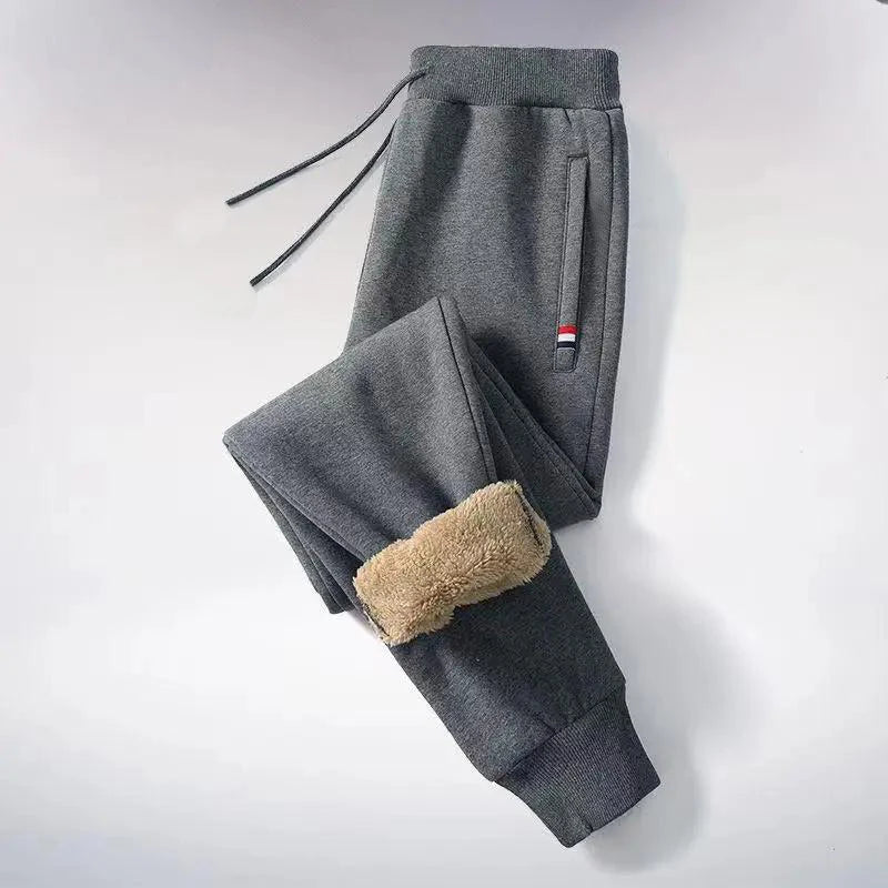 Pantalón de Jogging Forrado para Hombre – Polar Grueso, Estilo Casual Invierno