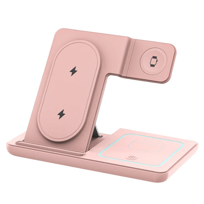 Cargador Inalámbrico 3 en 1 Plegable LED – Samsung Galaxy S25, Galaxy Watch y Buds Pro