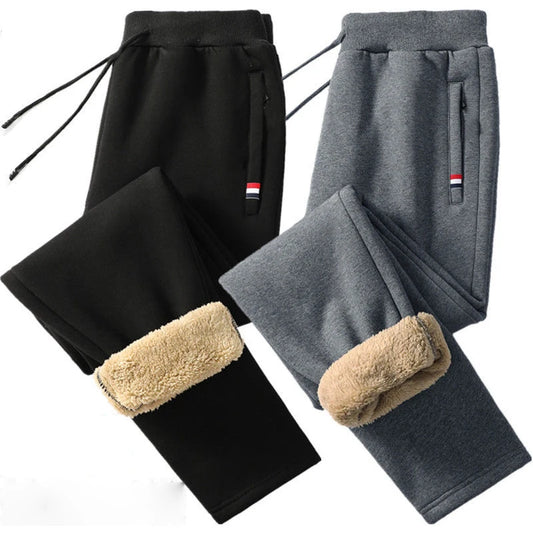 Pantalón de Jogging Forrado para Hombre – Polar Grueso, Estilo Casual Invierno
