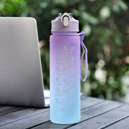 Botella Deportiva de 700 ml con Sorbete y Marcador de Medidas | Diseño Degradado Frosted