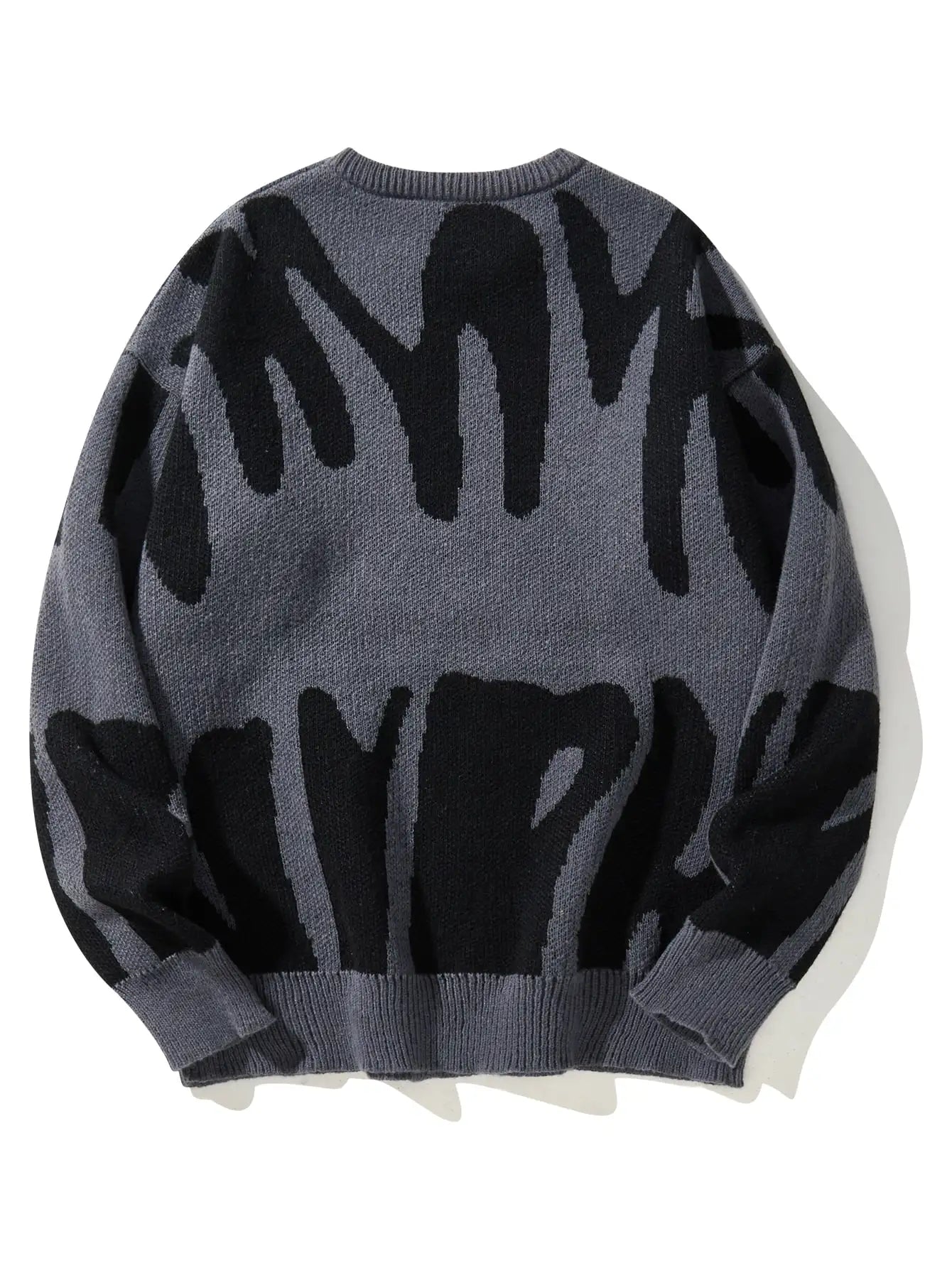 Suéter de Hombre Tejido Jacquard – Cuello Redondo, Diseño Moderno y Abrigo para Otoño e Invierno