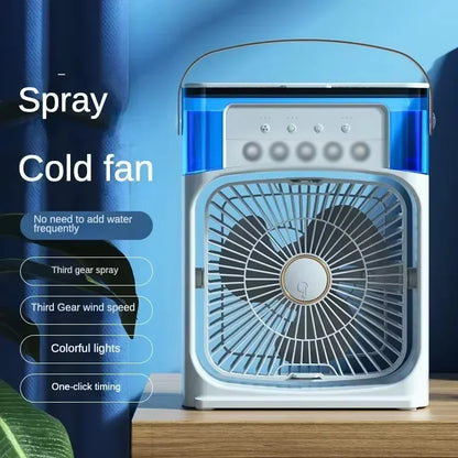 Mini Aire Acondicionado Portátil USB Lenovo con Ventilador, Humidificador, Pulverizador de Niebla y Luz LED Nocturna ❄️