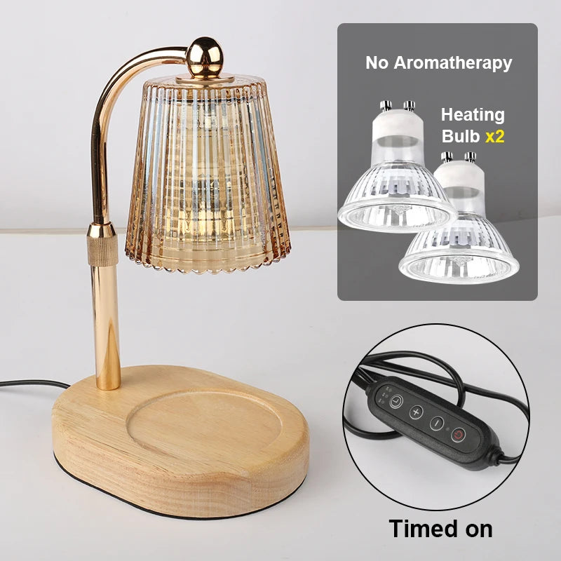 Calentador de Velas 50W con Timer y Regulador – Vidrio para Decoración de Dormitorio