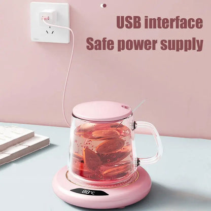 Posavasos Calentador de Temperatura Constante con 3 Ajustes de Temperatura, Portátil, USB