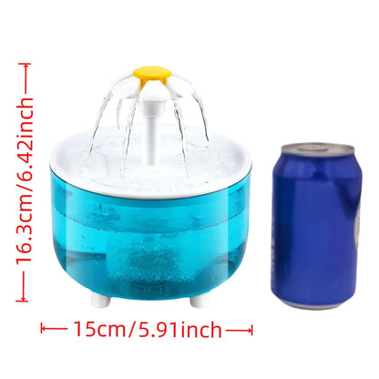 Fuente de Agua para Mascotas con 4 Filtros USB 1200ml – Dispensador Automático para Gatos y Perros
