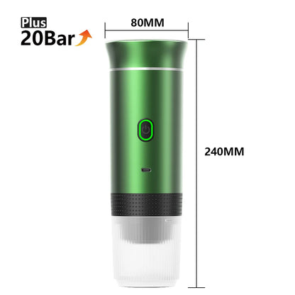 Cafetera Espresso Portátil Inalámbrica 3 en 1 para Cápsulas y Café Molido | Ideal para Auto, Hogar y Camping
