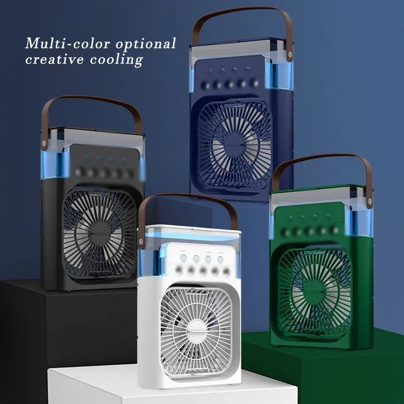 Mini Aire Acondicionado Portátil USB Lenovo con Ventilador, Humidificador, Pulverizador de Niebla y Luz LED Nocturna ❄️