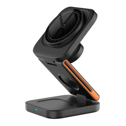 Estación de Carga Inalámbrica 3 en 1 – iPhone 12-17 Pro, Apple Watch y AirPods con Adaptador