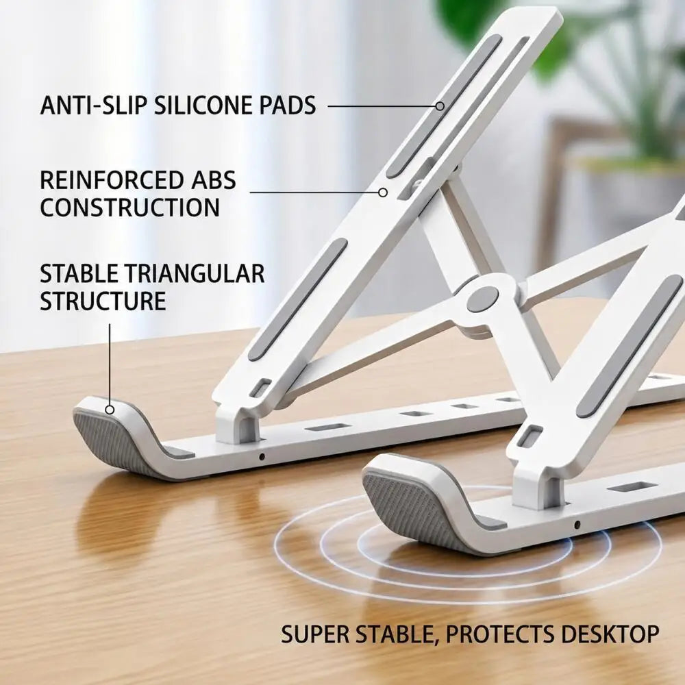Soporte Plegable para Laptop con Ventilación y Múltiples Ángulos