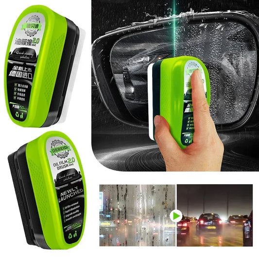 Cepillo Limpiador de Película de Aceite para Autos, Removedor de Película de Aceite 150ml para Vidrios, Cepillo para Parabrisas y Cuidado del Auto