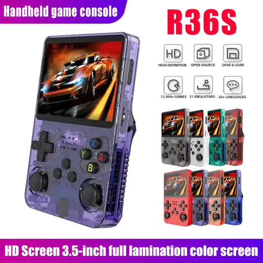 Consola Portátil Retro R36S – Pantalla IPS 3.5", 64GB/128GB/256GB, Juegos Incorporados