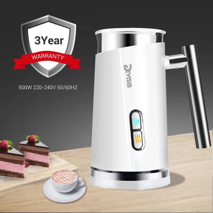 Espumador de Leche Eléctrico DEVISIB 3 en 1 – 300ml, Frío y Caliente para Café y Cappuccino