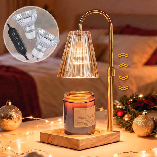 Calentador de Velas con Timer y Regulador – Altura Ajustable para Aromaterapia