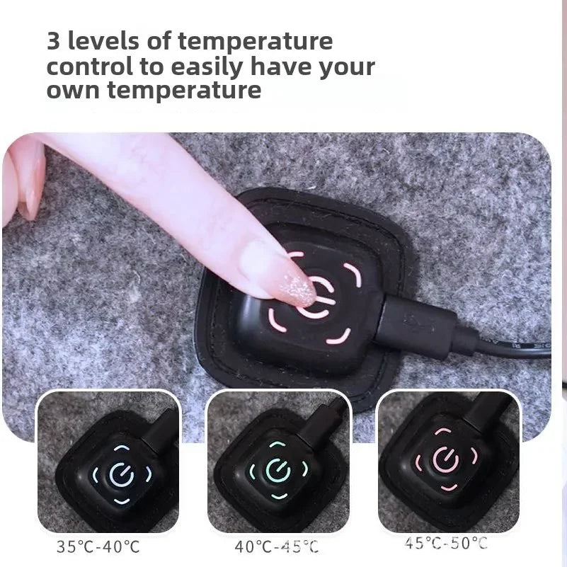 Colchón Eléctrico Calefaccionado USB Type-C Individual – Lavable y Portátil para Dormitorio y Oficina