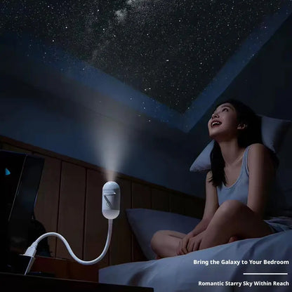 Proyector LED Galaxy 2 en 1 – Rotación 360° USB Luz Ambiente para Dormitorio y Fiestas