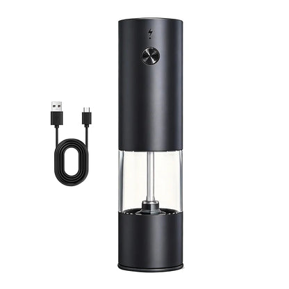 Set de Molinillos Eléctricos de Sal y Pimienta USB Recargables – Grosor Ajustable con Base de Almacenamiento