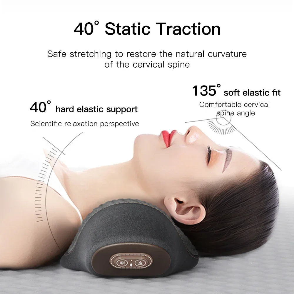 Almohada Masajeadora Cervical Eléctrica con Calor y Vibración – Alivio para Cuello, Espalda y Relajación Muscular
