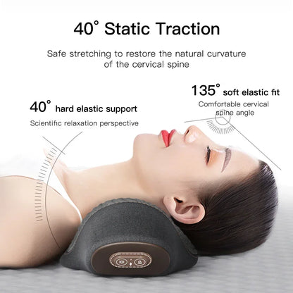 Almohada Masajeadora Cervical Eléctrica con Calor y Vibración – Alivio para Cuello, Espalda y Relajación Muscular