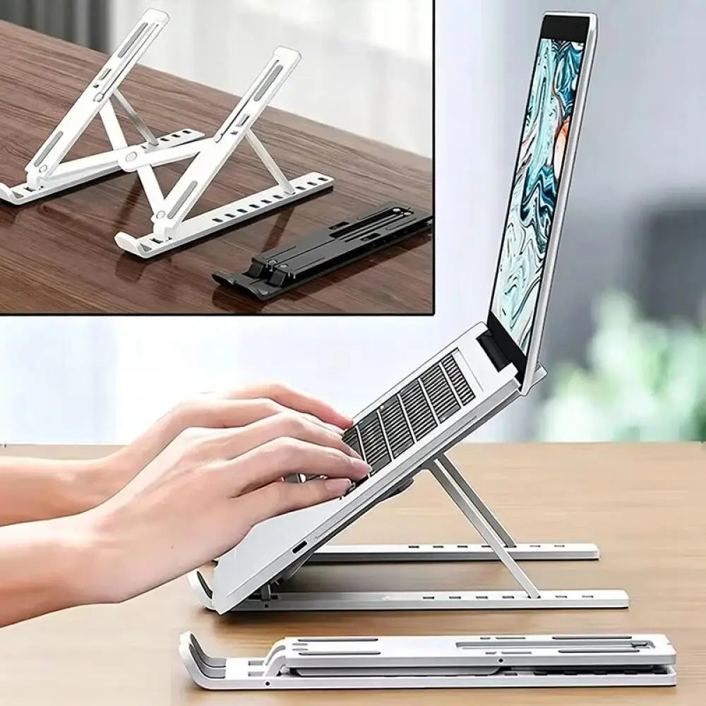Soporte Plegable para Laptop con Ventilación y Múltiples Ángulos